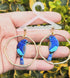 Bird earrings blue bird ,for gift,jewelry for bird lovers